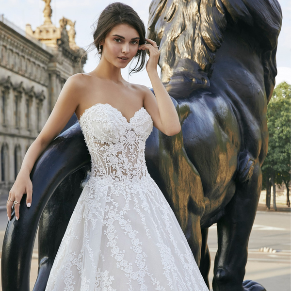 wedding dress with fitted bodice Ladivine by Cinderella Divine 7449W main image 0