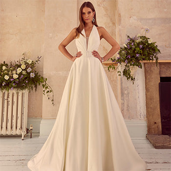 fitted lace wedding dress Lady Black Tie - WL044 - Fitted Lace Wedding Dress & Removable Overskirt - Andrea & Leo main image 1