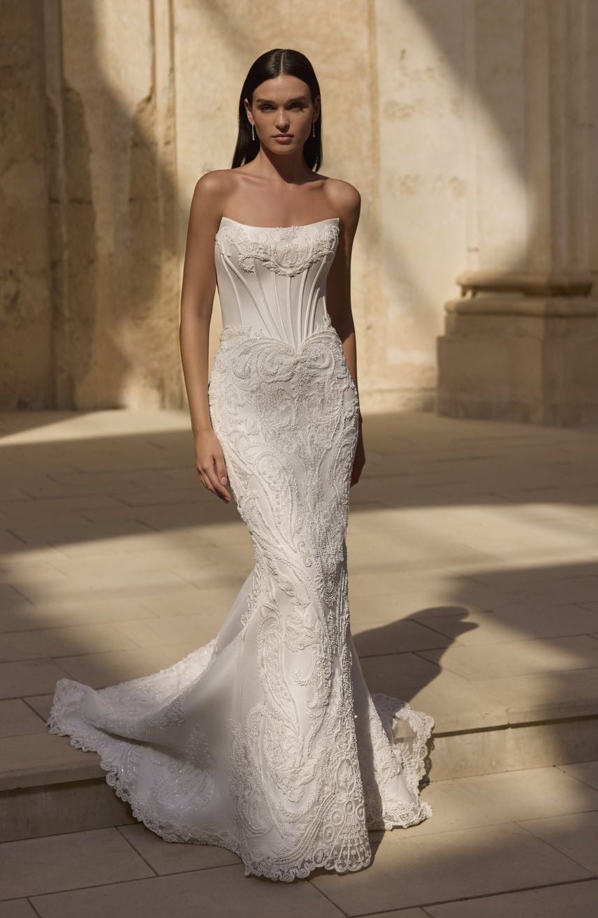 Heron Wedding Dress - 63028A – Veni Infantino