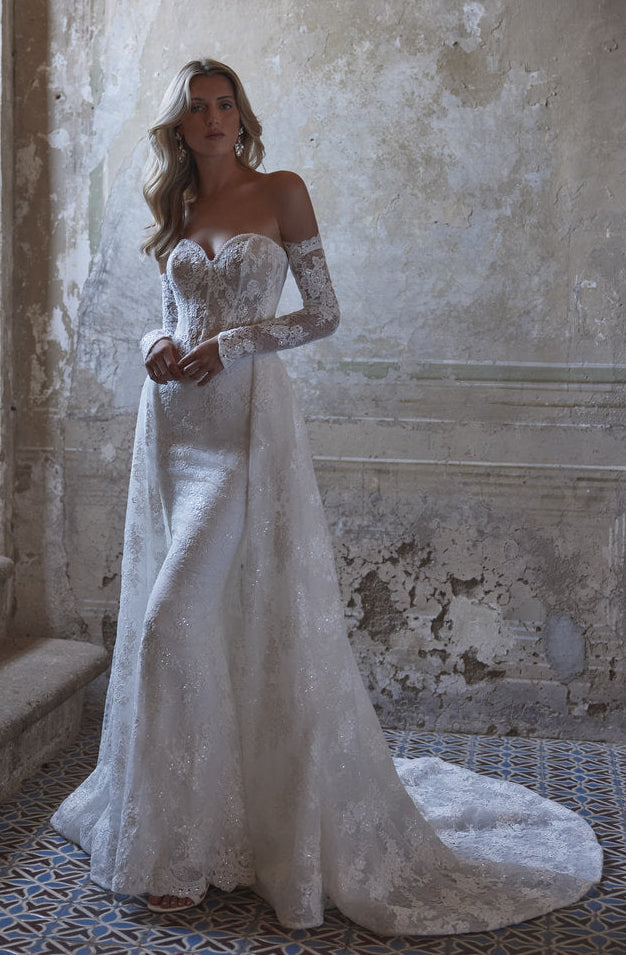 addison modern minimalist wedding dress reviews Addison Wedding Dress
