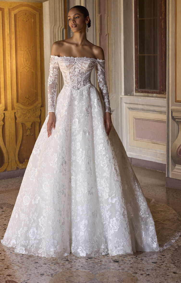 新品＊ヤマダヤ アウタードレス８点セット Aga.Vin他¥155,080 Adeen Wedding Dress - 63257A – Veni Infantino