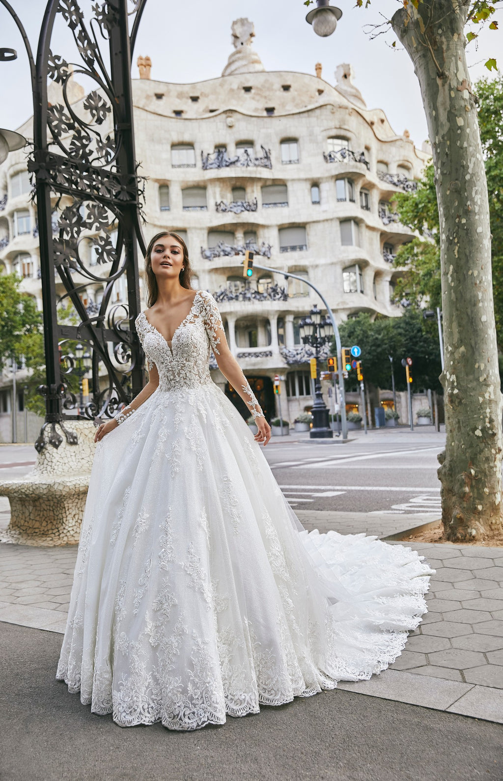 Ronald Joyce 69726 ballgown wedding dress with long sleeves – Veni
