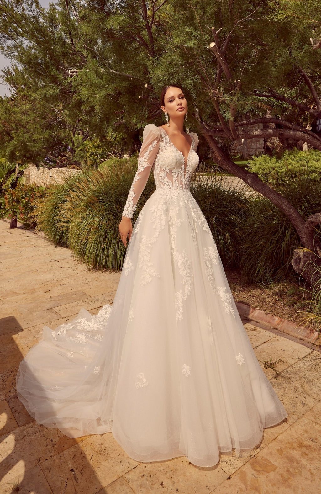 Western Lace Wedding Western Wedding Dresses With Sleeves Elegant Wedding Dresses Backless V Neck Applique Tulle Western Lace Wedding Western Wedding Dresses With Sleeves Elegant Wedding Dresses Backless V Neck Applique Tulle