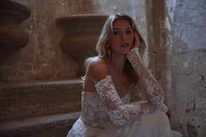 addison modern minimalist wedding dress reviews Addison Wedding Dress