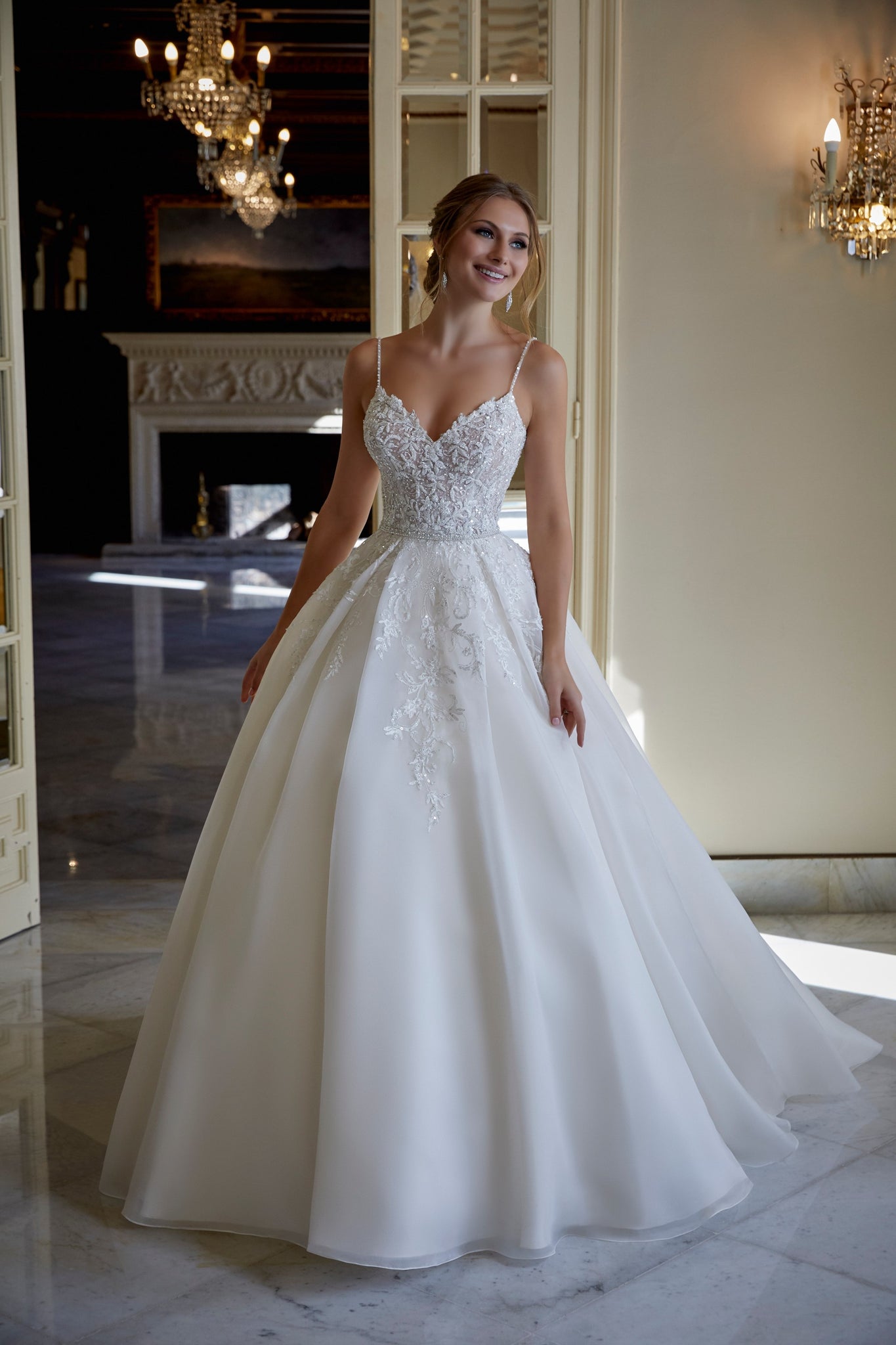 Ronald Joyce 69589 ballgown wedding dress with delicate straps Veni Infantino Ronald Joyce 69589 ballgown wedding dress with delicate straps Veni Infantino