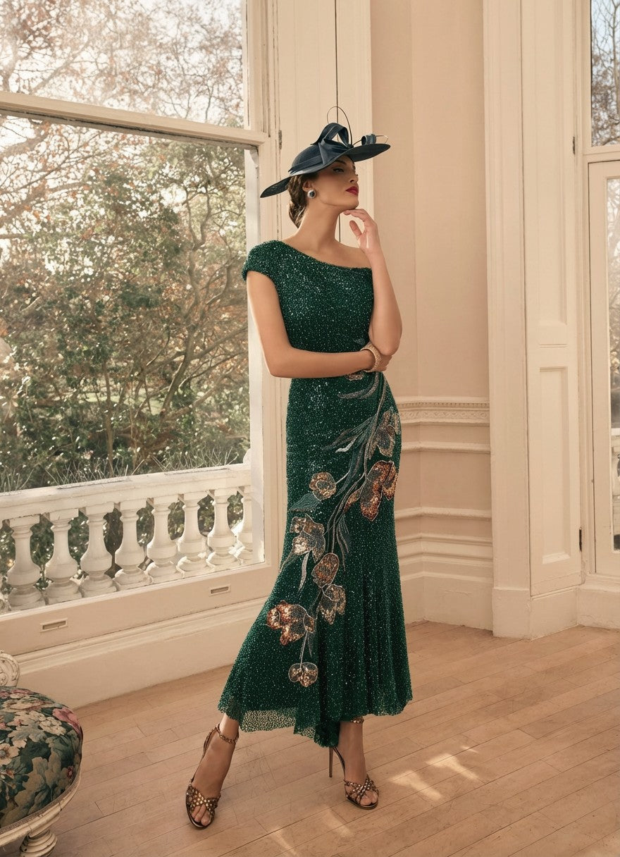 veni infantino green dress 992803 – import