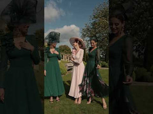 part two green dress Two Piece Emerald Green Long Prom Dresses with Bow ARD2122